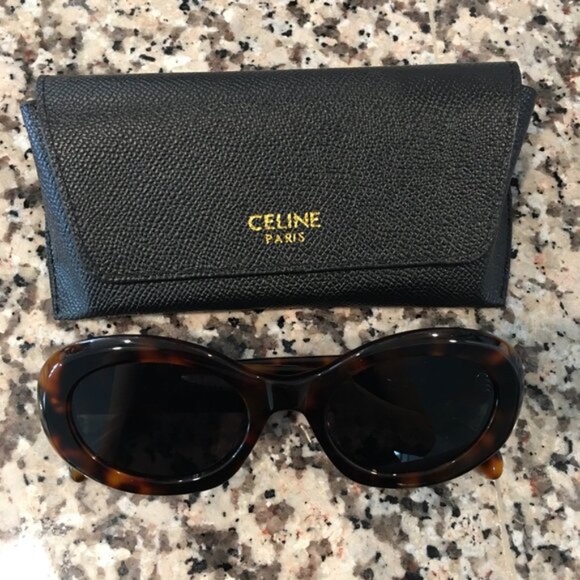 CELINE BROWN TRIOMPHE SUNGLASSES - Picture 4 of 9